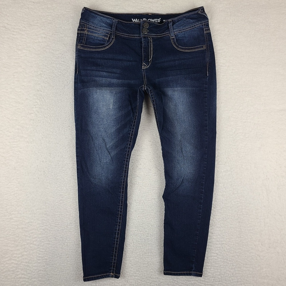 Wallflower Jeans Womens 13 Blue The Luscious Curvy Fit Dark‎ Wash WFM13201K